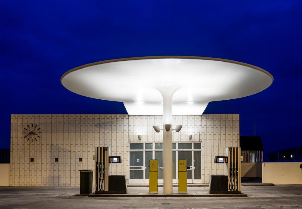 Arne Jacobsen, Tankstelle in Skovshoved, Dänemark